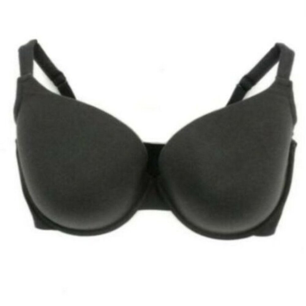 Cacique Lane Bryant Womens Bra Plunge Cotton Blend Plus Size 40H Black